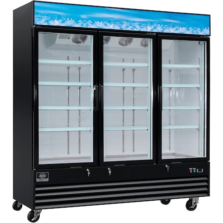 Nexel Merchandiser Freezer, 3 Glass Swing Doors, 52 Cu. Ft. SD1.9L3-HC